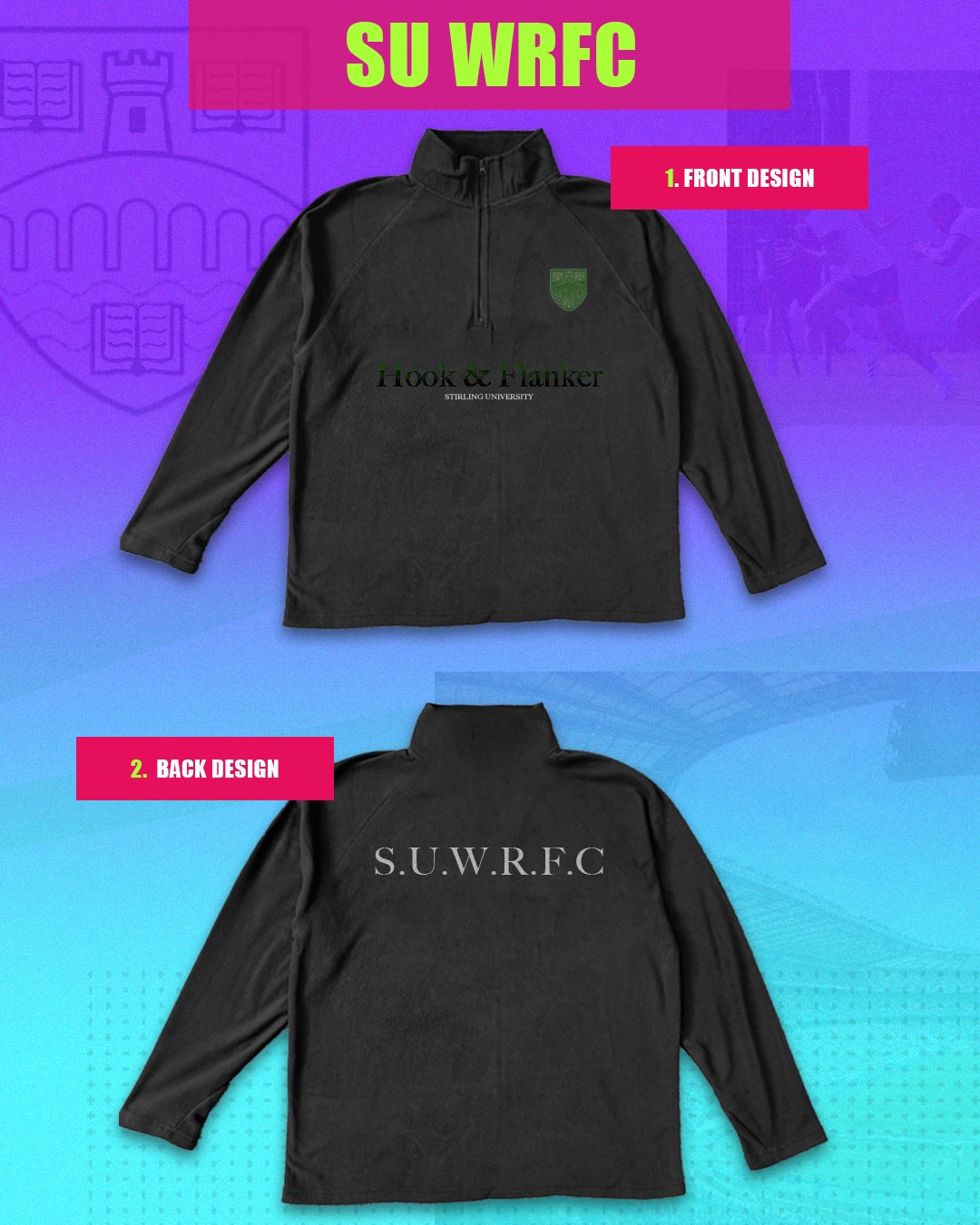 Stirling University RFC Custom Microfleece - Hook & Flanker